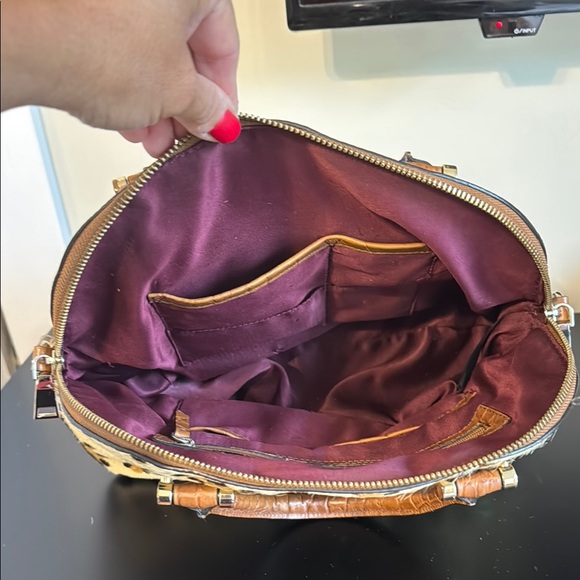 Leopard Print Hair on Hide Tan and Brown Handbag - Picture 3 of 4